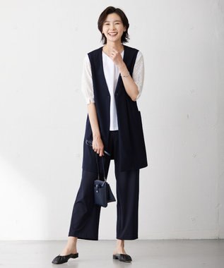 J.PRESS LADIES 【セットアイテム】 エコバッグ付き スマホ ポシェット ネイビー系