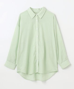 ANY シアーシャツブラウス グリーン