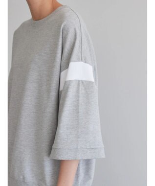 AMERICAN HOLIC 袖異素材ミニ裏毛プルオーバー Light Gray Mixture