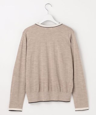 J.PRESS LADIES トリムツイン ニット ベージュ系