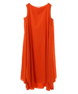 CRAFT STANDARD BOUTIQUE インド綿混フレアワンピース Orange