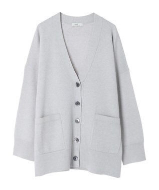 earth music&ecology やわらかタッチＶネックカーディガン Gray Mixture