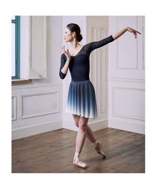 Chacott スカート ネイビーGD