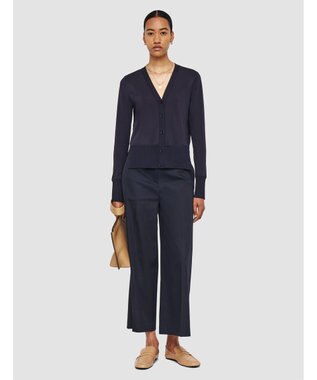 JOSEPH ジャージーハボタイ　ロングスリーブカーディガン Navy