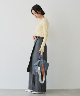 russet デニムジャガード丸底2WAYワンショルダーバッグ(CE-1686) Indigo