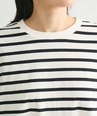 Green Parks 布帛切り替えフレアカットプルオーバー Border