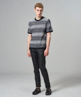 JOSEPH HOMME 【新柄】フォググラデーション　半袖クルーネックニット グレー系1