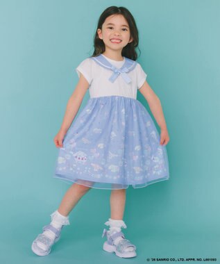 ANY KIDS 【シナモロール×ANY KIDS】2WAY セーラーカラーワンピース サックスブルー
