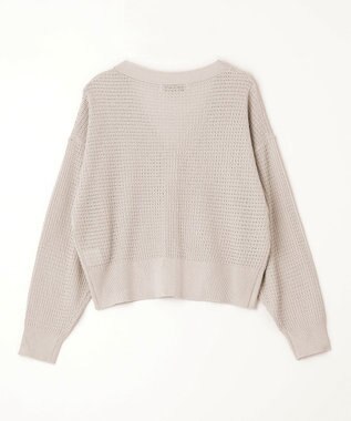 ANY 【洗濯機可】アイレットパターンカーデガン サンドベージュ