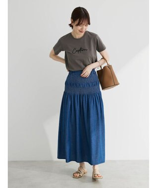 Green Parks ・Ｐｅｔｉｔ　Ｆｌｅｕｒ　ロゴ刺繍Ｔシャツ Charcoal Gray