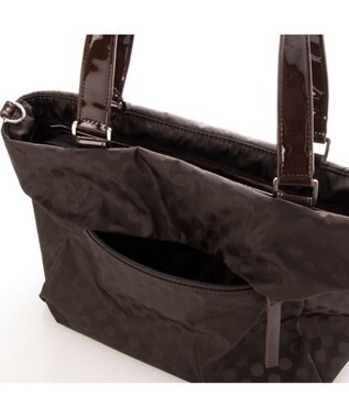 Y'SACCS Polka Dots 口折れ2wayトート Sサイズ チョコ