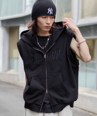 WEGO ノースリZIPパーカー ブラック