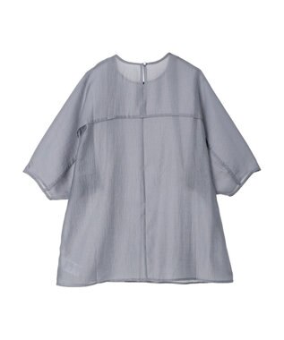 earth music&ecology バルーンスリーブブラウス Gray