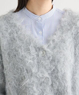 Green Parks ・ｓｗｉｎｇ　ｂｙ　２ｗａｙロング起毛カーディガ Light Gray