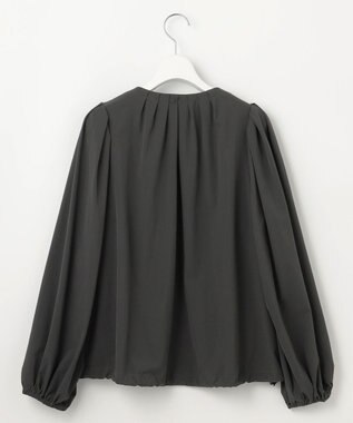 #Newans 【UVカット/撥水/接触冷感】ギャザーブラウス ラッシュガード チャコールグレー