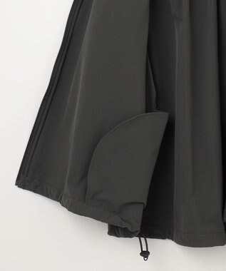 #Newans 【UVカット/撥水/接触冷感】ギャザーブラウス ラッシュガード チャコールグレー