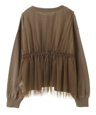 Green Parks ＳＥＴ２点　チュールベスト＋ロンＴＥＥ Gray Beige