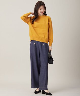 ANY SIS S 【CICA加工】ケーブルリブ ニット マスタード