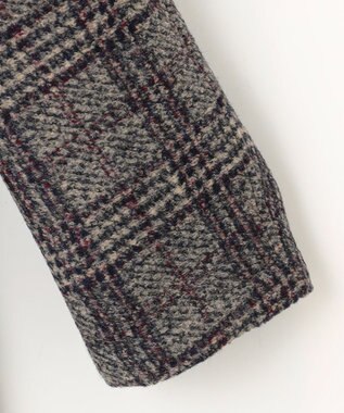 JOSEPH ABBOUD 【イタリア素材/軽量/中綿キルト裏地】スライバーチェックジャージー ジャケット グレー系4