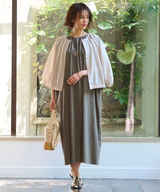 自由区 【洗える・XSサイズあり】シアーシャイニー ジャケット ベージュ系