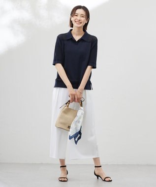 J.PRESS LADIES 【WEB限定カラーあり・洗える】トリコットジャージー フレアーパンツ ホワイト系