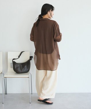 CRAFT STANDARD BOUTIQUE シアーハオリシャツ Brown
