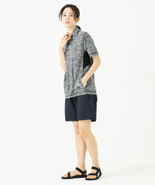 JOSEPH ABBOUD MOUNTAIN スラブシャンブレーストレッチ ショートパンツ ネイビー系