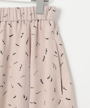 自由区 【XSサイズ～/洗える】ドローイングタッチプリント ギャザースカート アイボリー系5