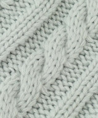 ANY KIDS ポンポン付き ケーブル マフラー ミント