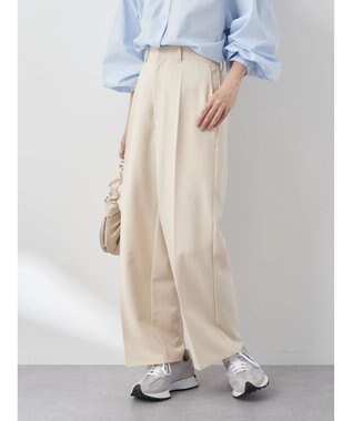 earth music&ecology Ｔ／Ｒストレートパンツ（Ｉｖｏｒｙ） Ivory