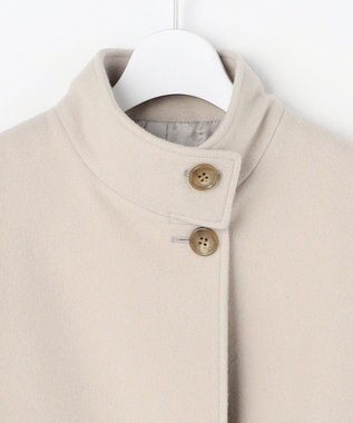 J.PRESS LADIES ショートビーバー スタンドカラー コート ベージュ系