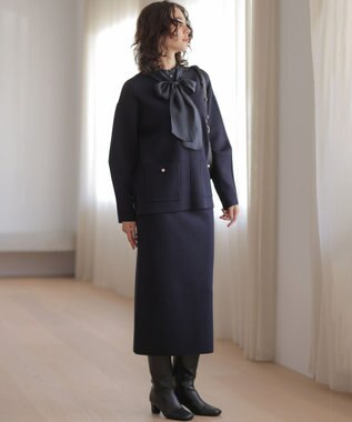 組曲 S 【加藤ローサさん着用】スムースストレッチニットアップ ネイビー系