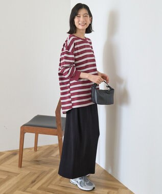 AMERICAN HOLIC アソートボーダーロングTシャツ Bordeaux