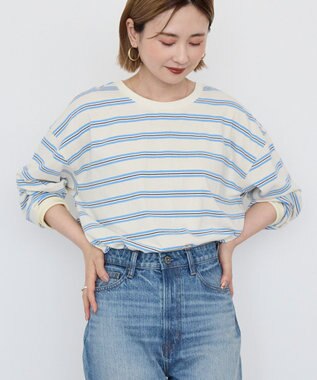 AMERICAN HOLIC アソートボーダーロングTシャツ Ivory