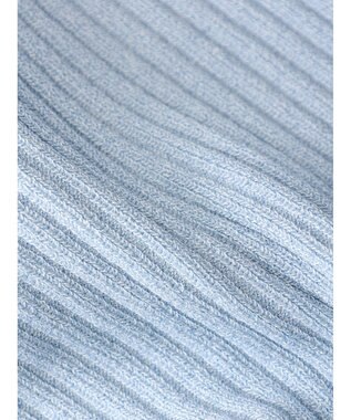 Green Parks 洗える　スクエアネックリブニットプルオーバー Blue