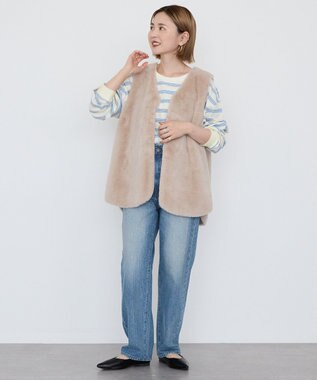 AMERICAN HOLIC アソートボーダーロングTシャツ Ivory