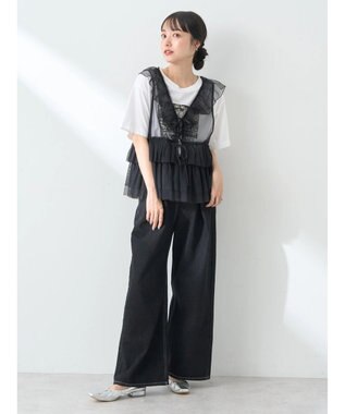 earth music&ecology チュールベスト Black