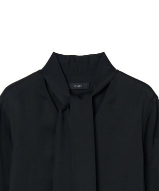 JOSEPH ライトクレープ　ブラウス Black