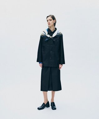 uncrave チノギャバジン Aラインスカート ネイビー