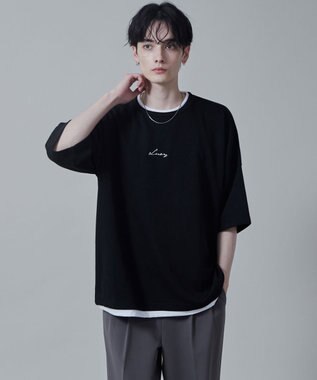 WEGO フクレジャガードフェイクレイヤードT（S） ブラック