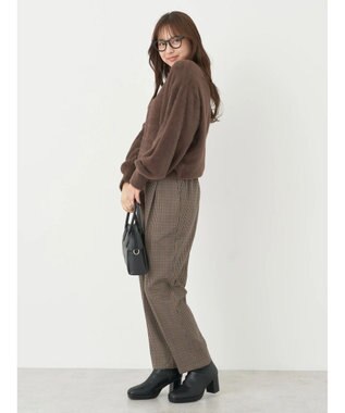 earth music&ecology ミニシャギープルオーバー Brown