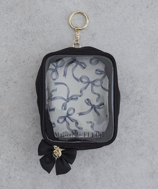 Maison de FLEUR リボンプリントクリアポーチ