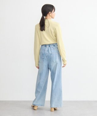 earth music&ecology ランダムチェーンリブハイネックプルオーバー Yellow