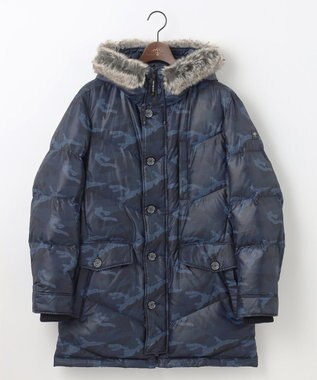 JOSEPH ABBOUD MOUNTAIN 【ECOファー/撥水/9ポケット】カモフラージュ ダウン コート ネイビー系6