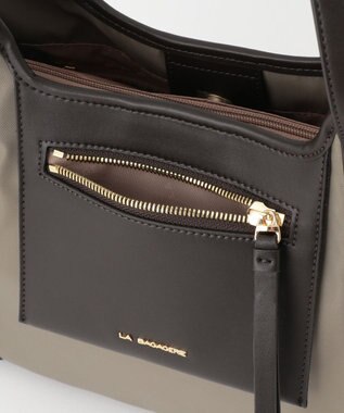 LA BAGAGERIE リサイクルレザー　フラップトート グレージュ