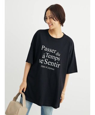 Green Parks 多段ロゴ半袖チュニック Black