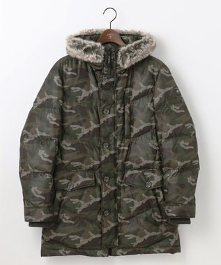 JOSEPH ABBOUD MOUNTAIN 【ECOファー/撥水/9ポケット】カモフラージュ ダウン コート カーキ系6