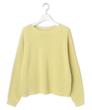 23区 【Oggi3月号掲載/洗える】コットンギマ クロップド ドルマン ニット イエロー
