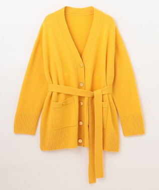 GRACE CONTINENTAL メリノウールニットカーディガン イエロー