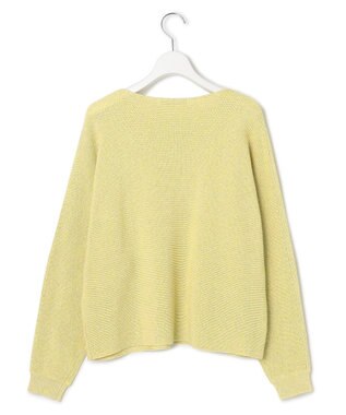 23区 【Oggi3月号掲載/洗える】コットンギマ クロップド ドルマン ニット イエロー